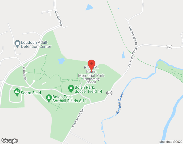 Map showing location at 42405 Claudia Drive, Leesburg, VA