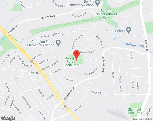 Map showing location at 2720 Silverdale Dr, Silver Spring, MD