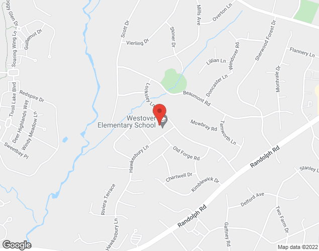 Map showing location at 401 HAWKESBURY LN, SILVER SPRING, MD