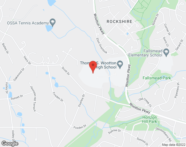 Map showing location at 9210 Scott Dr., Rockville, MD