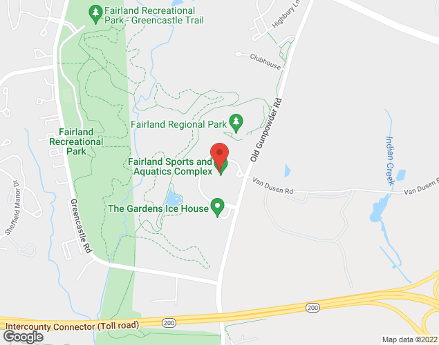 Map showing location at 13950 Old Gunpowder Road, Laurel, MD