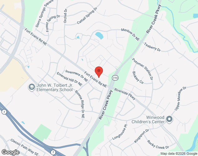 Map showing location at , , 