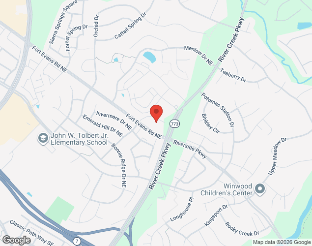 Map showing location at , , 