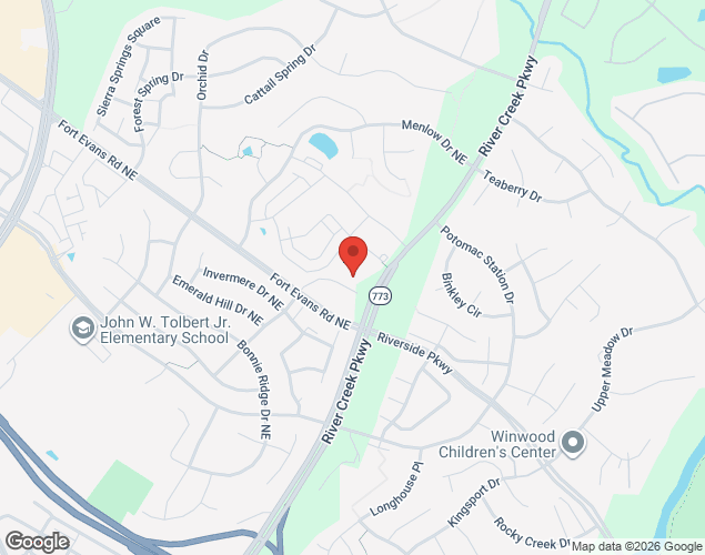 Map showing location at , , 