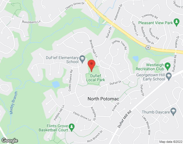 Map showing location at 11336 Brandyhall Ln., Darnestown, MD