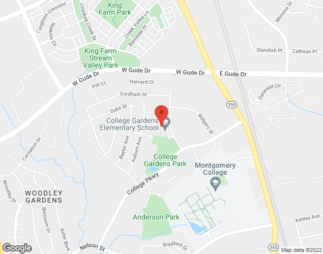 Map showing location at 1700 Yale Place, Rockville, MD