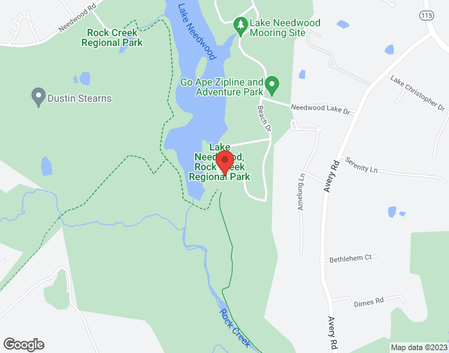 Map showing location at 15680 Needwood Lake Circle, Rockville, MD