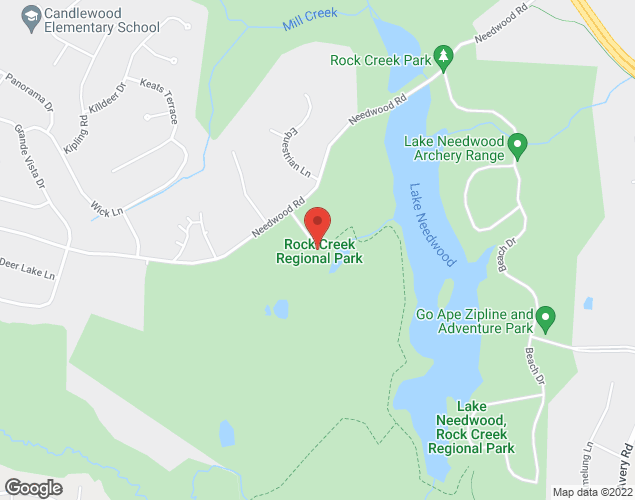 Map showing location at 6700 Needwood Rd., Rockville, MD