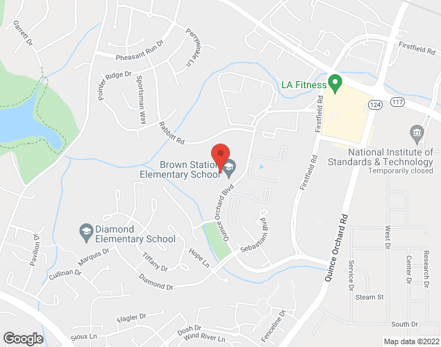 Map showing location at 851 Quince Orchard Blvd., Gaithersburg, MD
