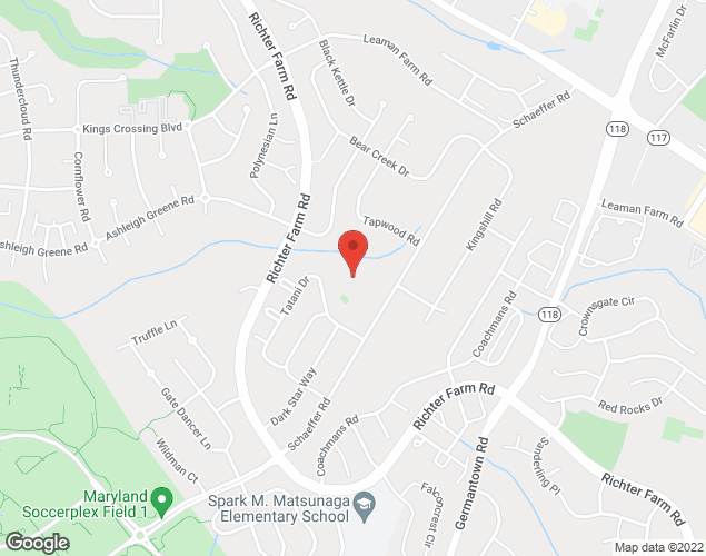 Map showing location at 14040 Tatani Dr, Boyds, MD