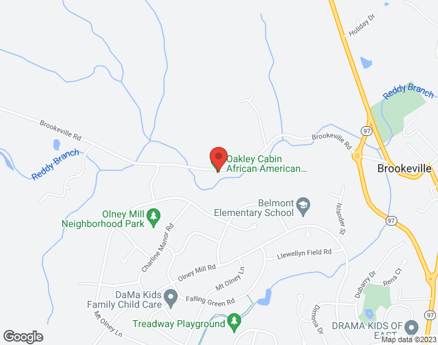 Map showing location at 3610 Brookeville Road, Brookeville, MD