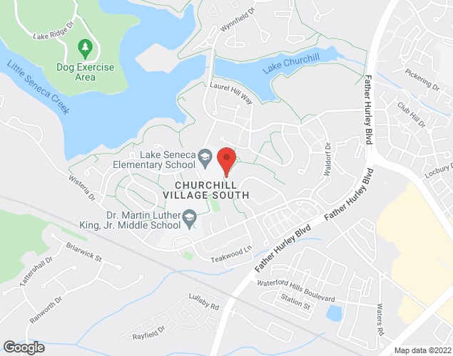 Map showing location at 13600 Wanegarden DR, Germantown, MD