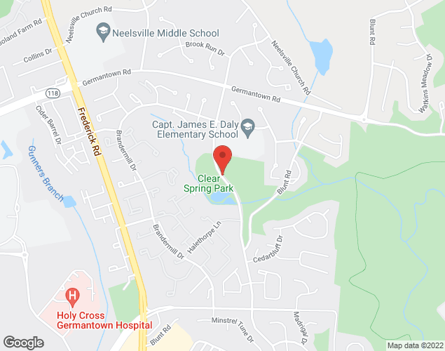 Map showing location at 20101 Scenery Dr., Germantown, MD