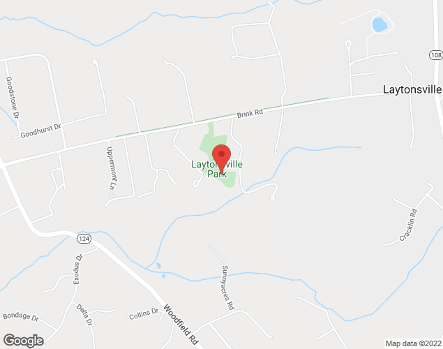 Map showing location at 7620 Brink Rd, Laytonsville, MD