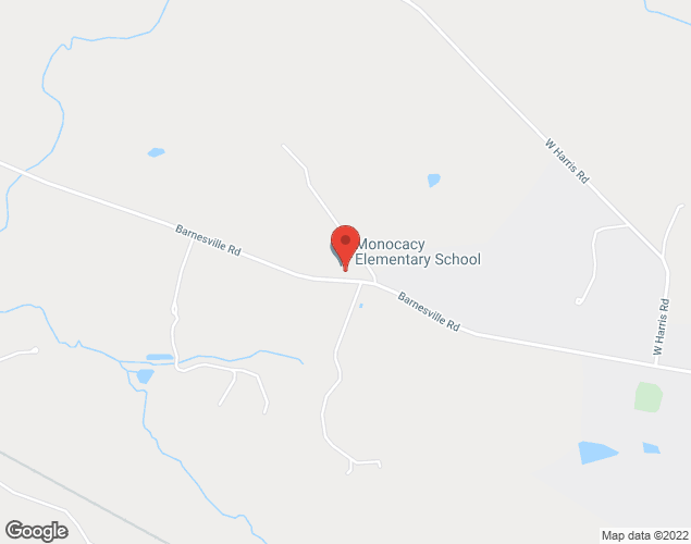 Map showing location at 18801 Barnesville Rd., Dickerson, MD