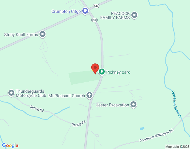 Map showing location at 1801 Dudley Corner Rd., Millington, MD