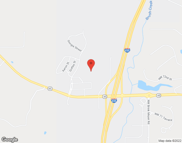 Map showing location at 15900 Long Ball St, Parkville, MO