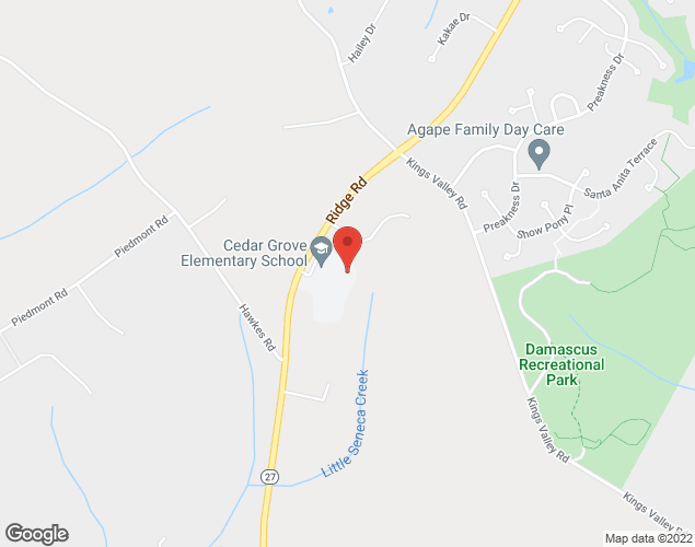 Map showing location at 24001 Ridge Rd., Germantown, MD
