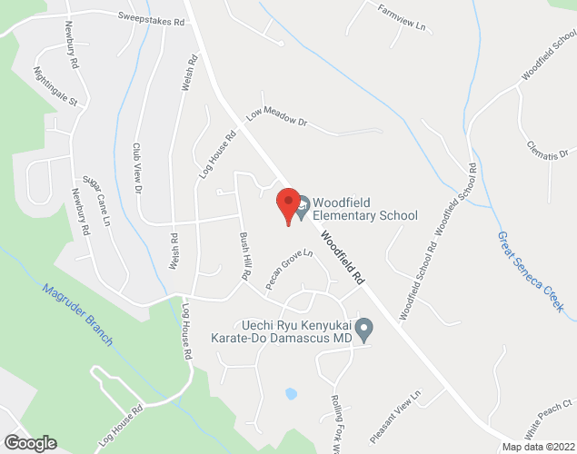 Map showing location at 24200 WOODFIELD RD, GAITHERSBURG, MD