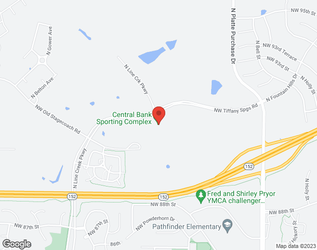 Map showing location at 9101 N. Line Creek Parkway, Kansas City, MO