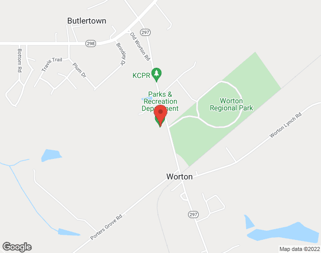Map showing location at 10932 Worton Road, Worton, MD