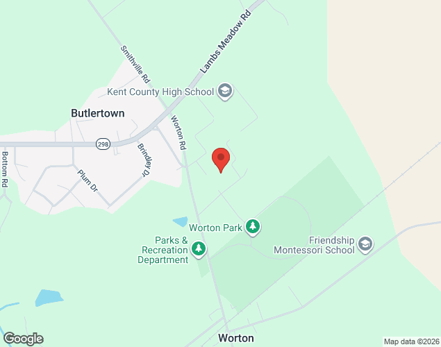 Map showing location at 11041 Worton Road, Worton, MD