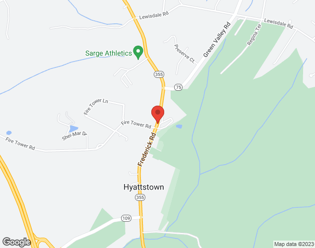 Map showing location at 1913 Frederick Road, Germantown, MD