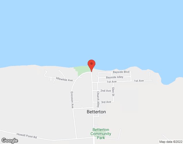 Map showing location at 1 Ericsson Avenue, Betterton, MD