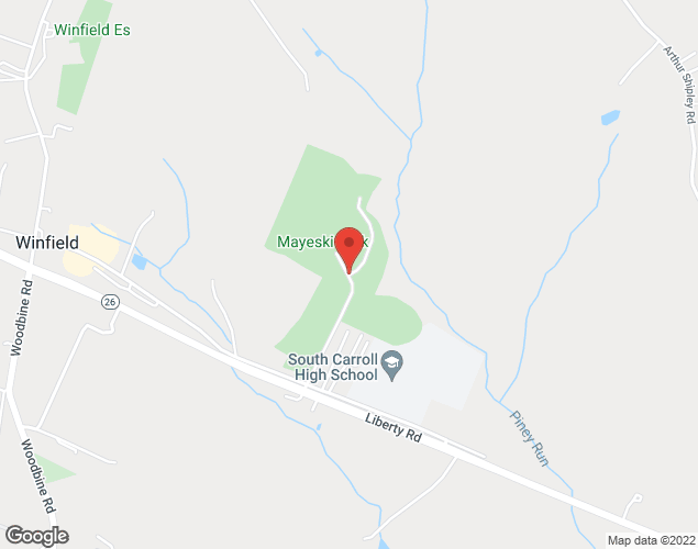 Map showing location at 1390 West Old Liberty Road, Sykesville, MD
