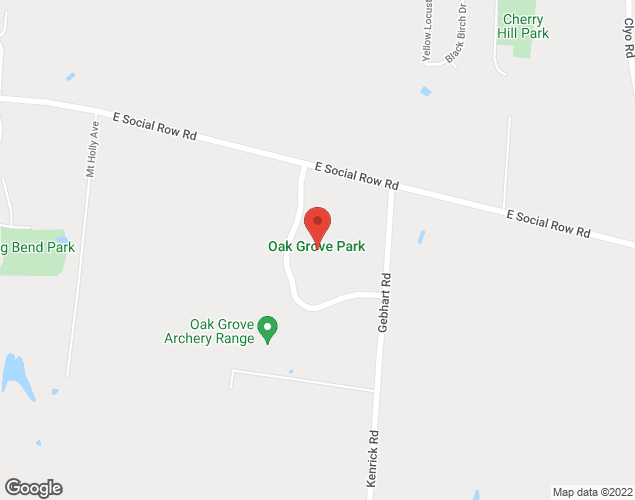 Map showing location at 1790 E. Social Row Rd., Centerville, OH