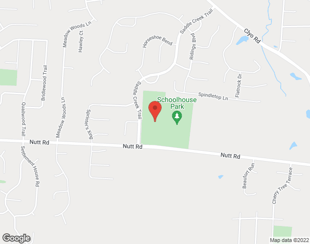 Map showing location at 1875 Nutt Rd., Centerville, OH