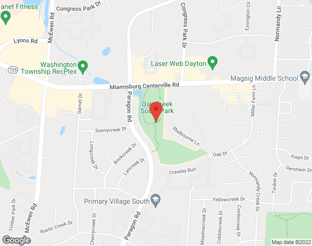 Map showing location at 790 Miamisburg Centerville Road (State Route 725), Centerville, OH