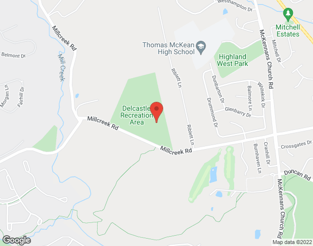 Map showing location at 3254 Millcreek Road, Wilmington, DE
