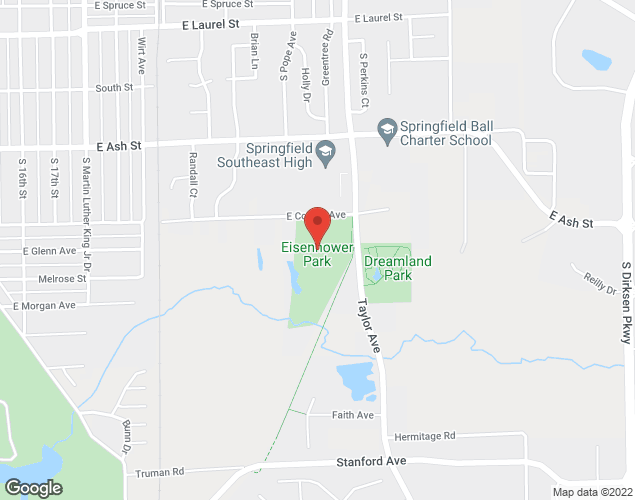 Map showing location at 2351 E. Cornell Avenue, Springfield, IL