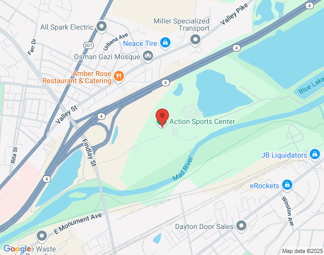 Map showing location at 1103 Gateway Dr, Dayton, OH