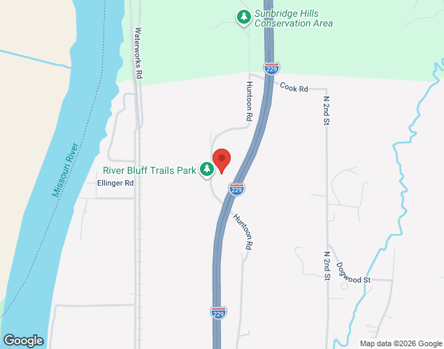 Map showing location at 4101 Huntoon Rd, St Joseph, MO
