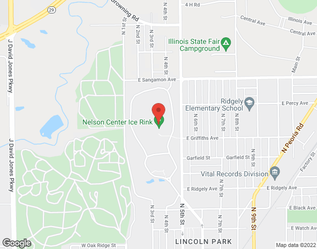 Map showing location at 1601 N.5th, Springfield, IL