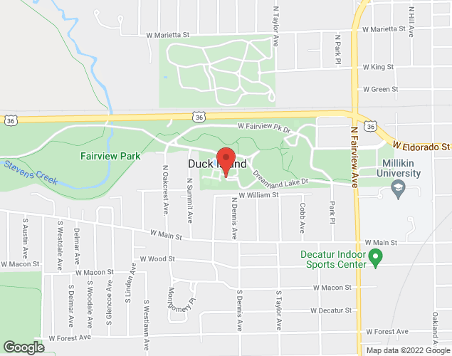 Map showing location at 1640 W. Monument Hill Dr., Decatur, IL