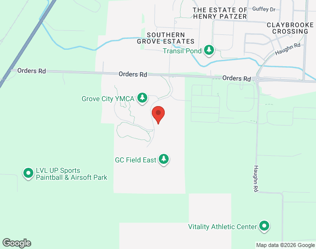 Map showing location at 3899 Orders Rd, Grove City, OH