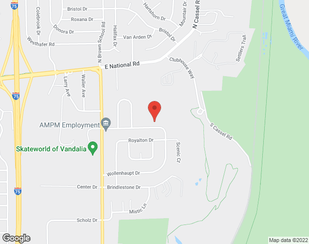 Map showing location at 1061 Taylorsview Dr, Vandalia, OH