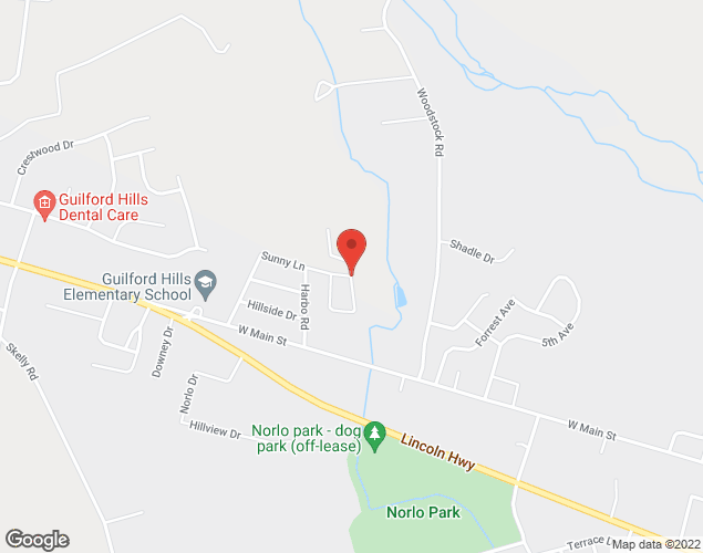 Map showing location at 191 Sunny Lane, Chambersburg, PA