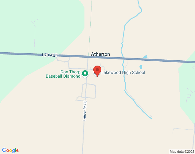 Map showing location at 9331 Lancer Rd SE, Hebron, OH