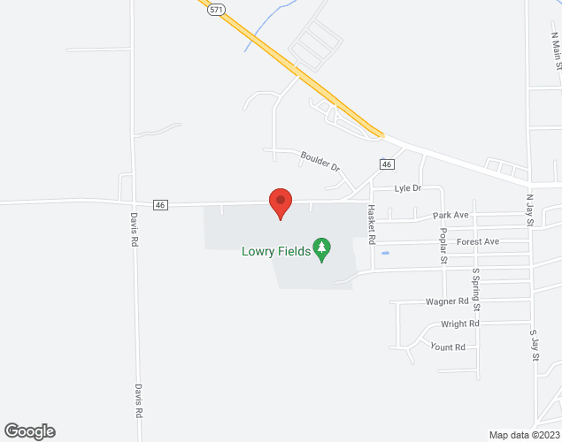 Map showing location at 7620 Milton-Potsdam Rd, West Milton, OH
