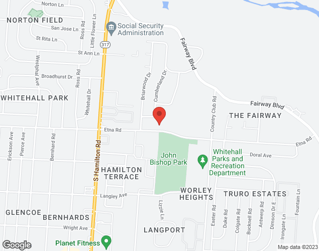 Map showing location at 4790 Etna Rd, Whitehall, OH