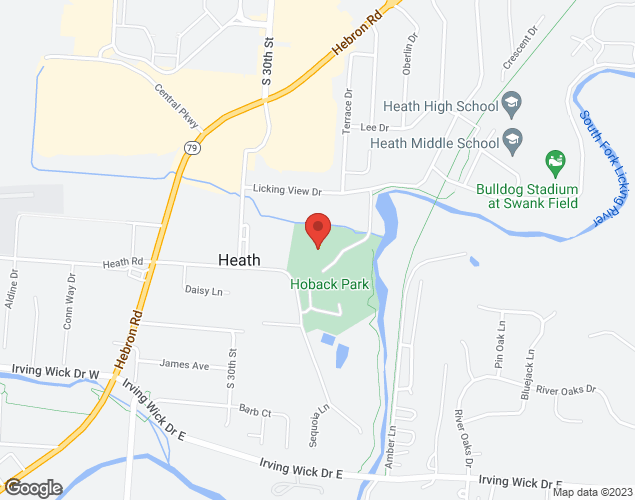 Map showing location at 42 Dorsey Mill Rd, Heath, OH