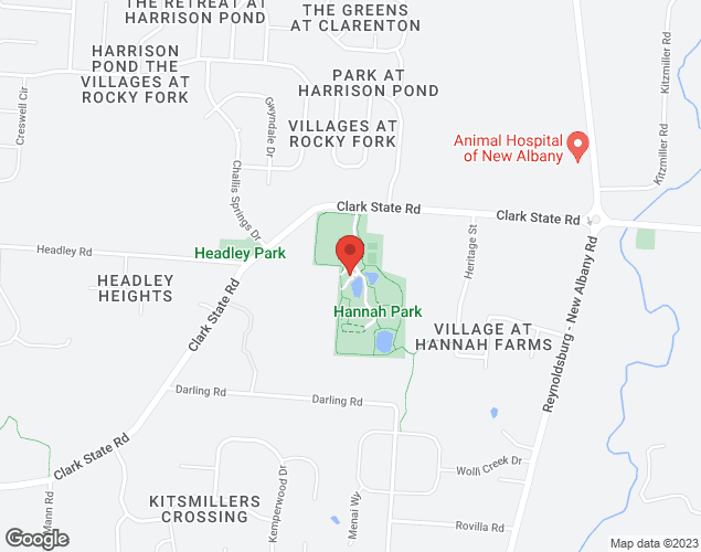 Map showing location at 6547 Clark State Road, Gahanna, OH