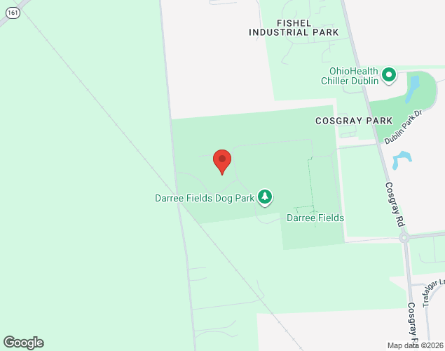 Map showing location at 6259 Cosgray Road, Dublin, OH