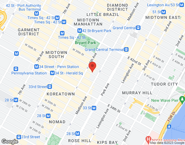 Map showing location at 500 7th Ave, 8th Floor, New York, NY
