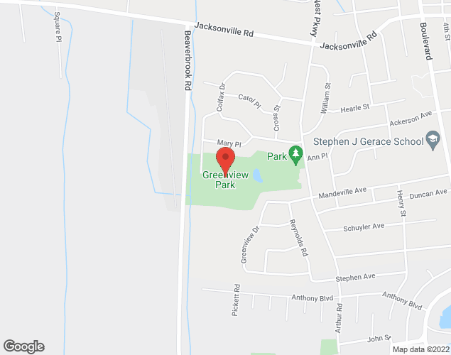 Map showing location at Greenview Park, Pequannock, 