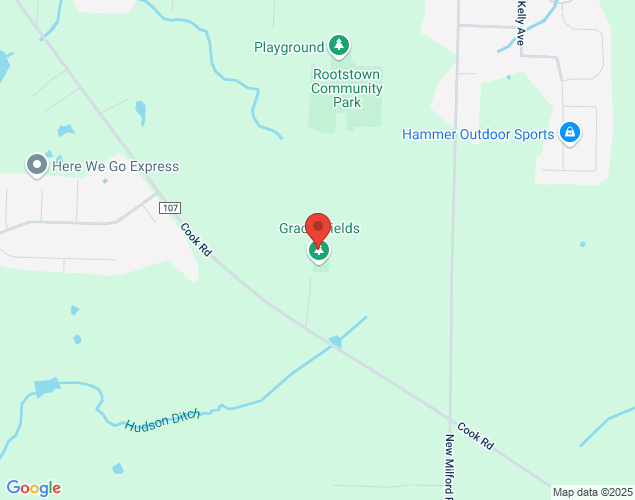 Map showing location at 3540 Cook Rd, Rootstown, OH
